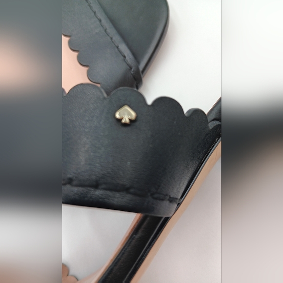 KATE SPADE New York Scalloped Edge Sandal  BLACK size 6 - Picture 10 of 12